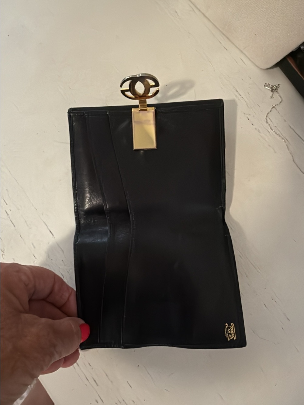 Gucci vintage Double GG black leather bifold card - Picture 5 of 12